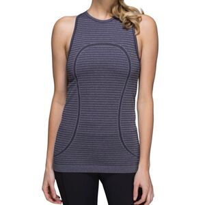 lululemon athletica Gray Striped Tank Top